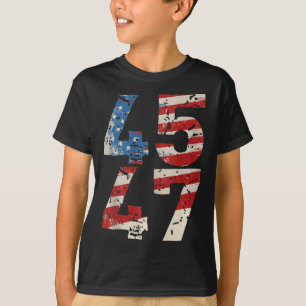 45 47 Trump Support American Flag Reelection Repub T-Shirt