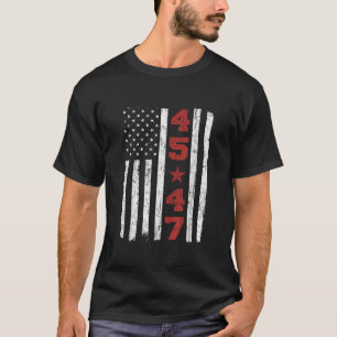 45 47 Trump Vintage USA Flag 2024 President 47TH T-Shirt