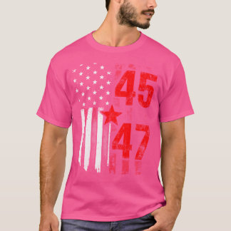 45 47 Trump Vintage Usa Flag 2024 President Electi T-Shirt