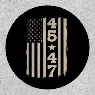 45 47 Trump Vintage USA Flag 47th President Patch