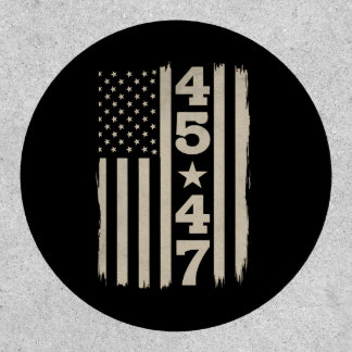 45 47 Trump Vintage USA Flag 47th President Patch