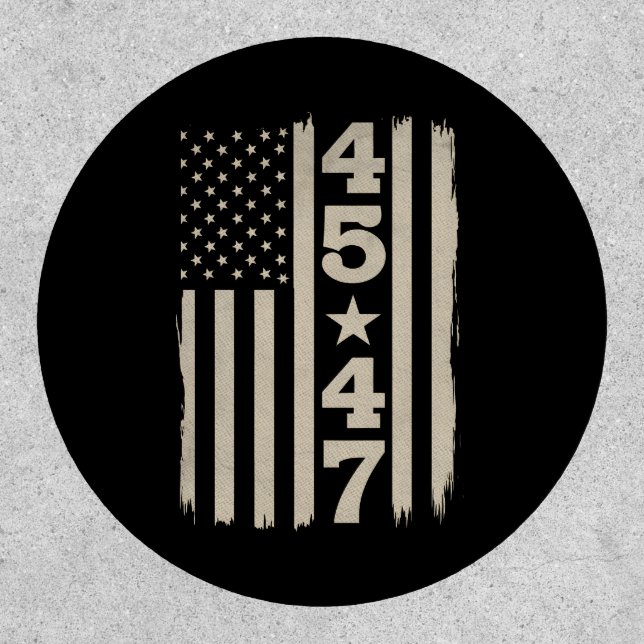 45 47 Trump Vintage USA Flag 47th President Patch (Front)