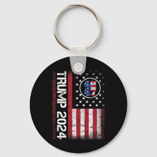 45 47 We The People Stand With American Flag Men W Keychain
