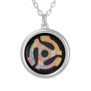 45 Adapter Tie-Dye Silver Plated Necklace