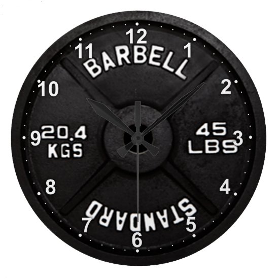 45 Barbell Clock