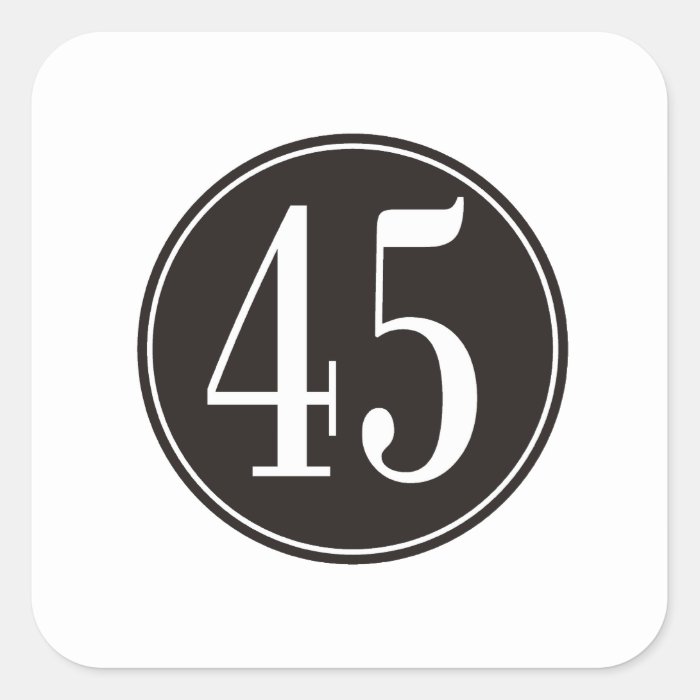 #45 Black Circle Stickers