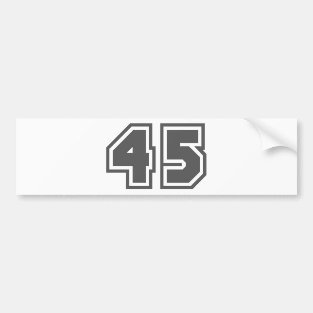 45 BUMPER STICKER (Front)
