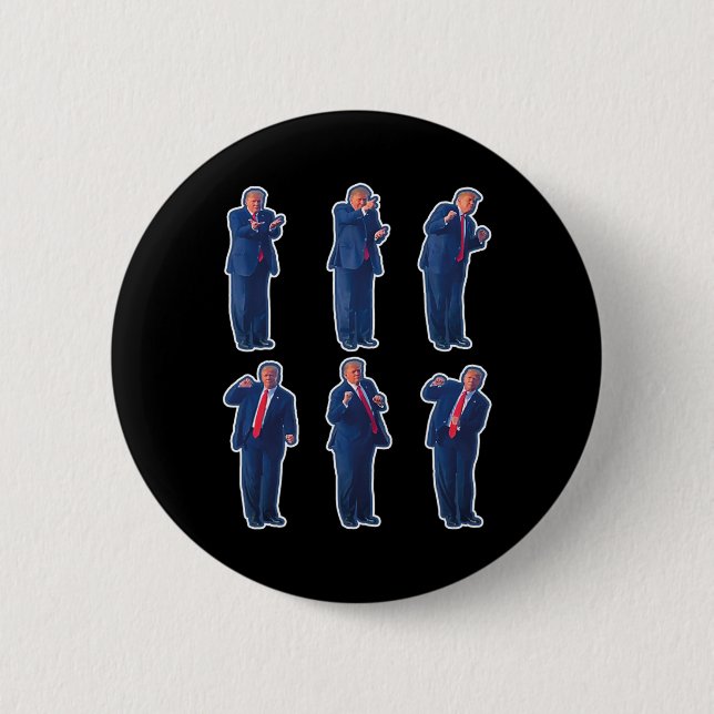 45 Dance President Donald J Trump 2024 Never Surre Button (Front)