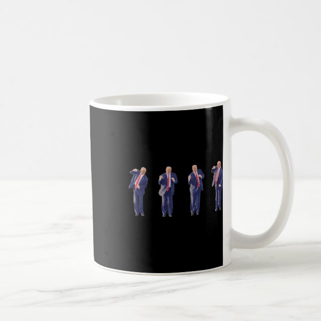 45 Dance President Donald J Trump 2024 Never Surre Coffee Mug (Right)