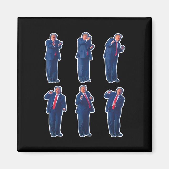45 Dance President Donald J Trump 2024 Never Surre Magnet (Front)