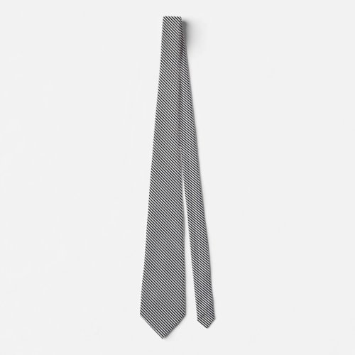 45 Deg White and Black Lines II Neck Tie