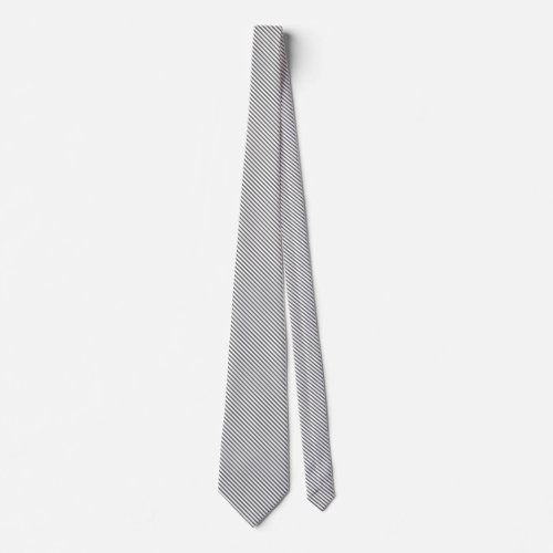 45 Deg White and Gray Lines II Neck Tie