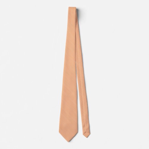 45 Deg White and Orange Lines II Neck Tie