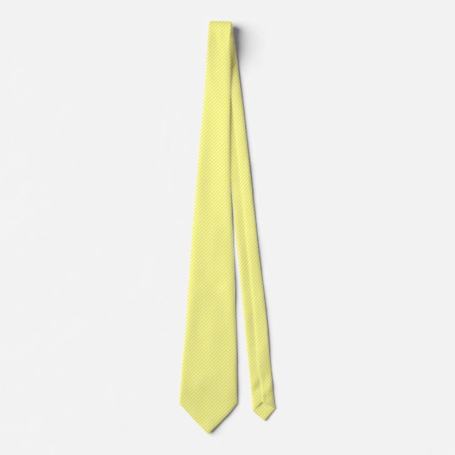 45 Deg White and Yellow Lines Neck Tie (Front)