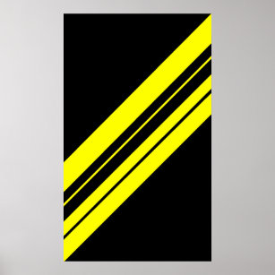 45 Degree Yellow Minimalist art Poster
