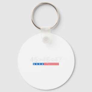 45 Is Greater Than 46 Keychain