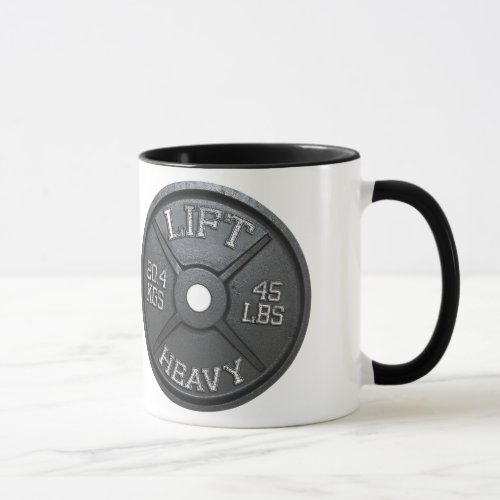 45 LBS Barbell Plate _ LIFT HEAVY Mug