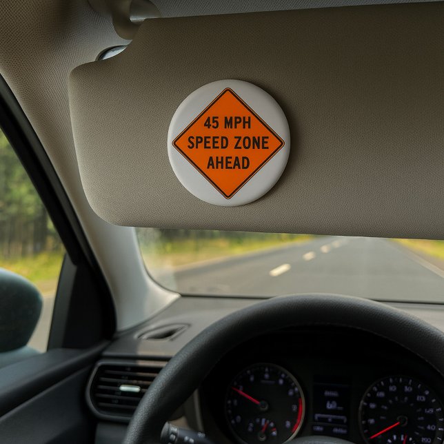 45 MPH Speed Zone Ahead Custom Traffic Sign Button (Creator Uploaded)