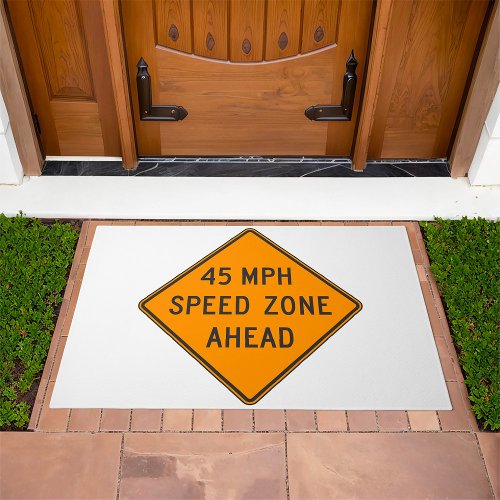 45 MPH Speed Zone Door Mat