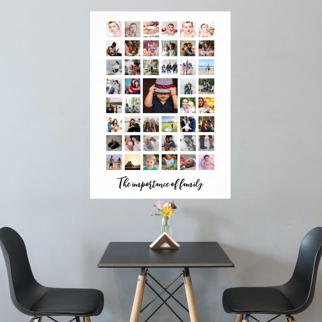 45 Photo Collage and Text Personalized  Poster (Your photo collage poster. Personalized custom made poster print. Add text and photographs.)