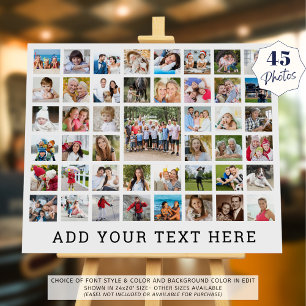 45 Photo Collage Personalized Custom Color Foam Board