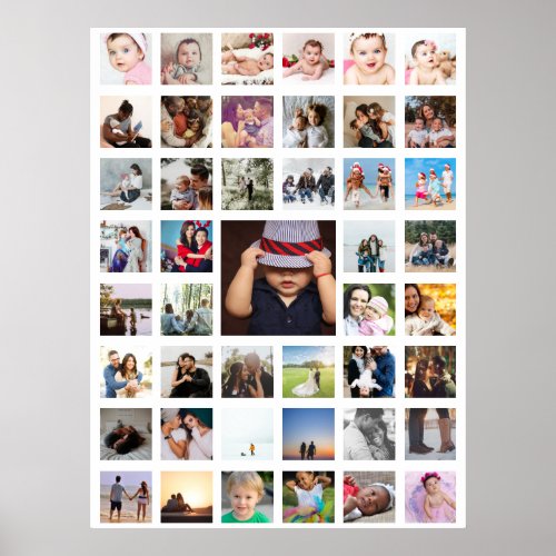 45 Photo Collage Personalized Poster