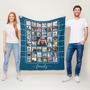 45 Photo Collage  Unique Personalized DIY Custom Fleece Blanket