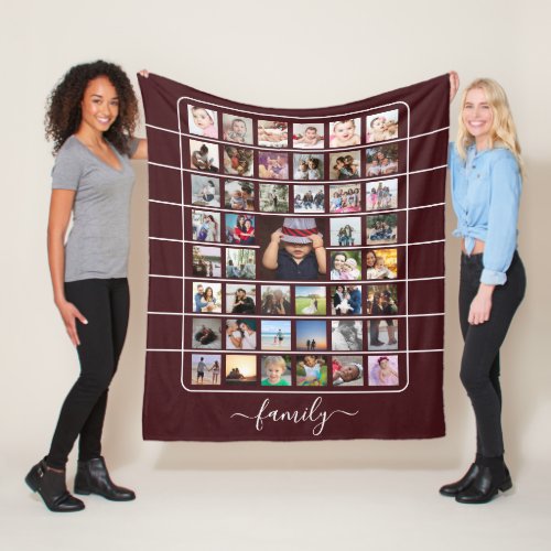 45 Photo Collage  Unique Personalized DIY Custom Fleece Blanket