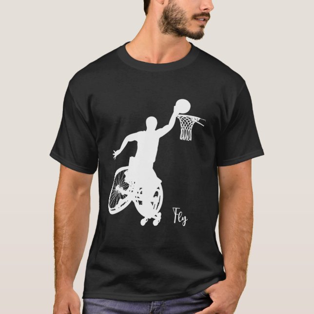45 Point Player Wheelchair Basketball Fly T-Shirt (Front)