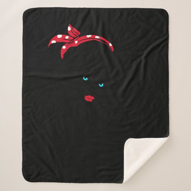 45.Police Dispatcher Police Dispatcher Rosie The R Sherpa Blanket (Front)