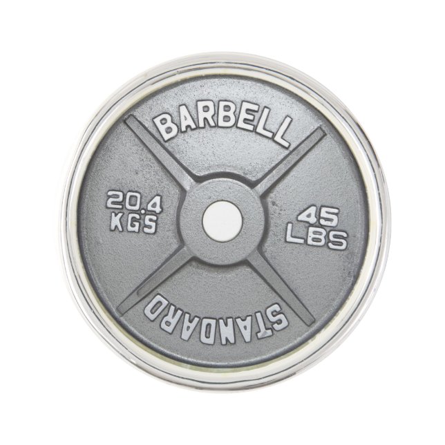 45 Pound Barbell Plate Lapel Pin (Front)