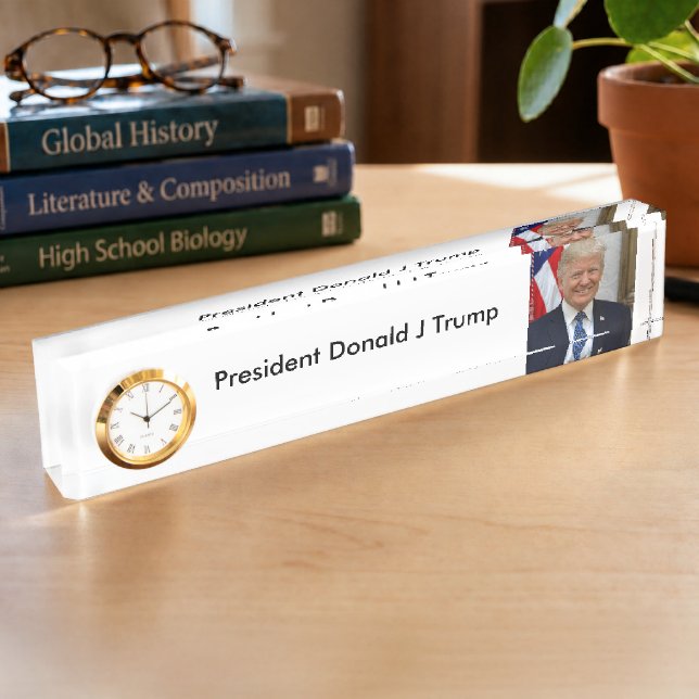 45 President Donald Trump Desk Name Plate | Zazzle