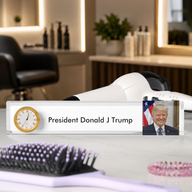 45 President Donald Trump Desk Name Plate | Zazzle