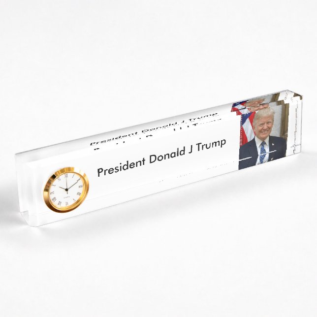 45 President Donald Trump Desk Name Plate | Zazzle