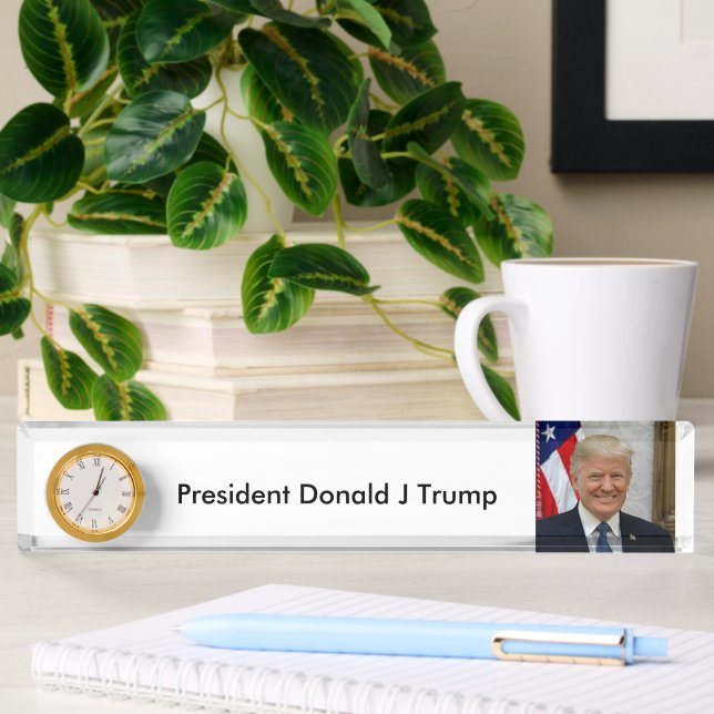 45 President Donald Trump Desk Name Plate | Zazzle