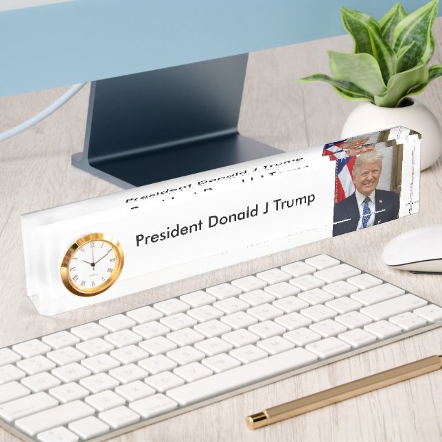 45 President Donald Trump Desk Name Plate | Zazzle