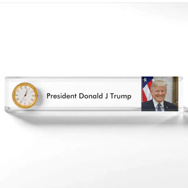 45 President Donald Trump Desk Name Plate | Zazzle