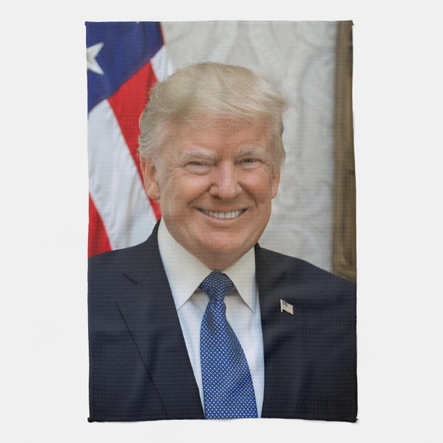 45 President Donald Trump Kitchen Towel (Vertical)