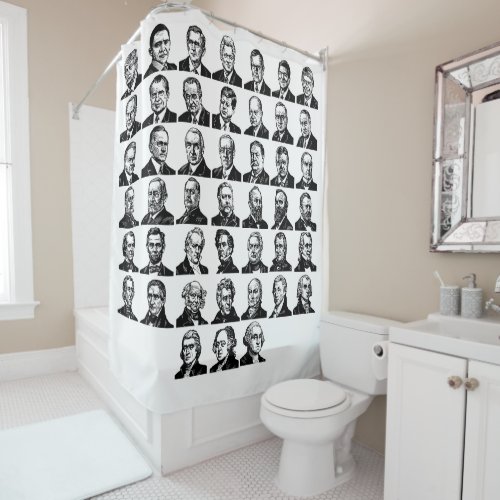 45 Presidents Shower Curtain