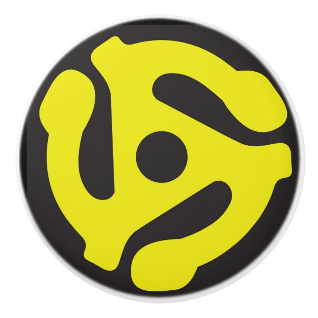 45 Record Adapter Ceramic Knob For Music Lovers (Front)