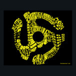 45 Record Adapter of Music Genres Poster<br><div class="desc">Take a spin on the vinyl throw back days with different genres of music as they are written to create a 45 record adapter.</div>