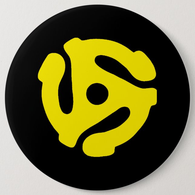 45 Record Adapter Pinback Button (Front)