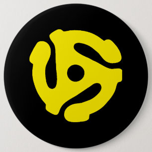 45 Record Adapter Pinback Button