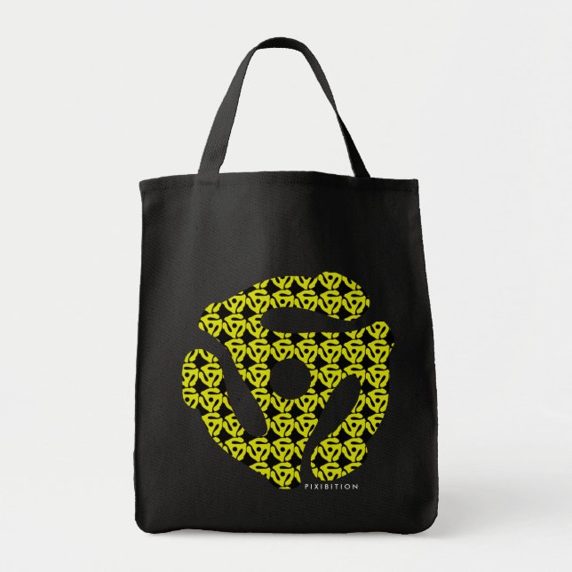 45 Record Insert Pattern Tote Bag (Front)