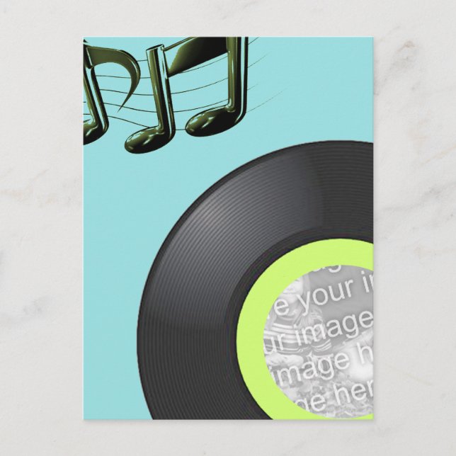 45 RECORD PHOTO FRAME INVITE (Front)