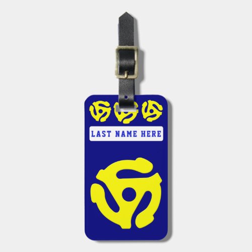 45 RPM Luggage Tag 2 add your address on back