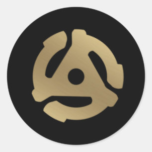 45 RPM Record Adapter Classic Round Sticker