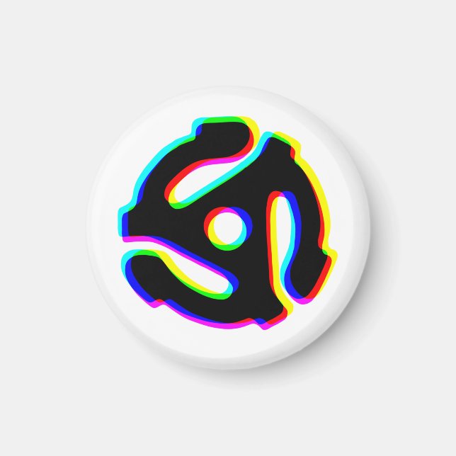 45 rpm Record Adapter Magnet (Front)