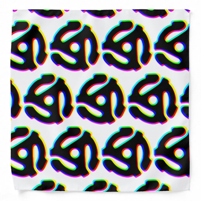 45 RPM Record Adapter Pattern Bandana (Front)