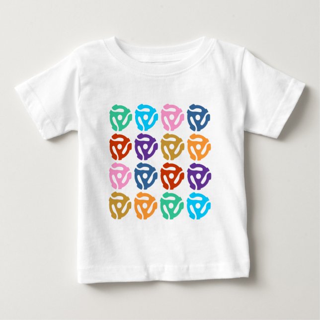 45 RPM Record Adapter Pop Art Baby T-Shirt (Front)